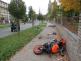 Dopravní nehoda motocyklu v Kladně