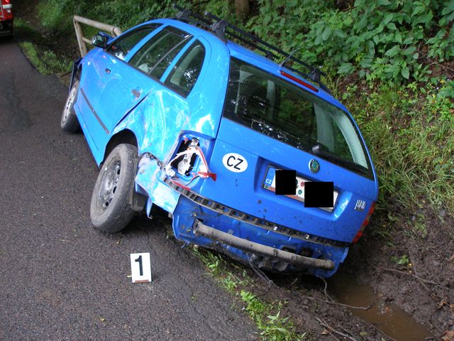 24.6.2009 - u Lanšperka, havárie Š Fabia Combi