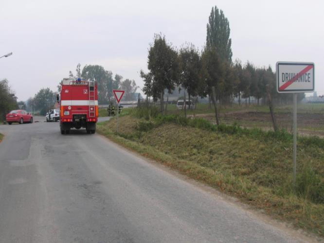 Dopravní nehoda u obce  Druhanice 7. 10. 2013 