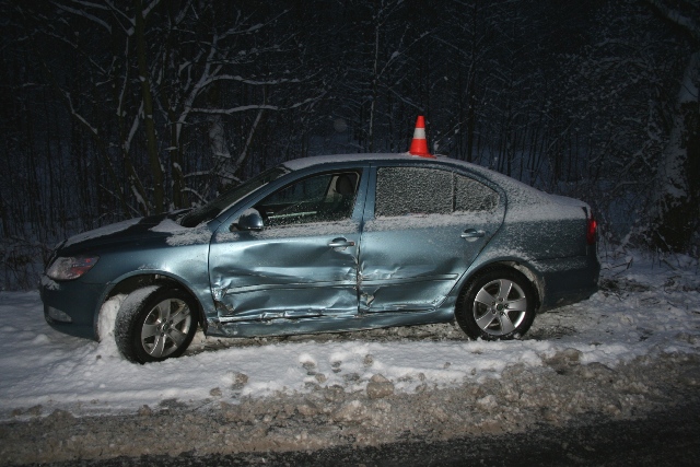 DN Ondřejovice - poškozená octavia