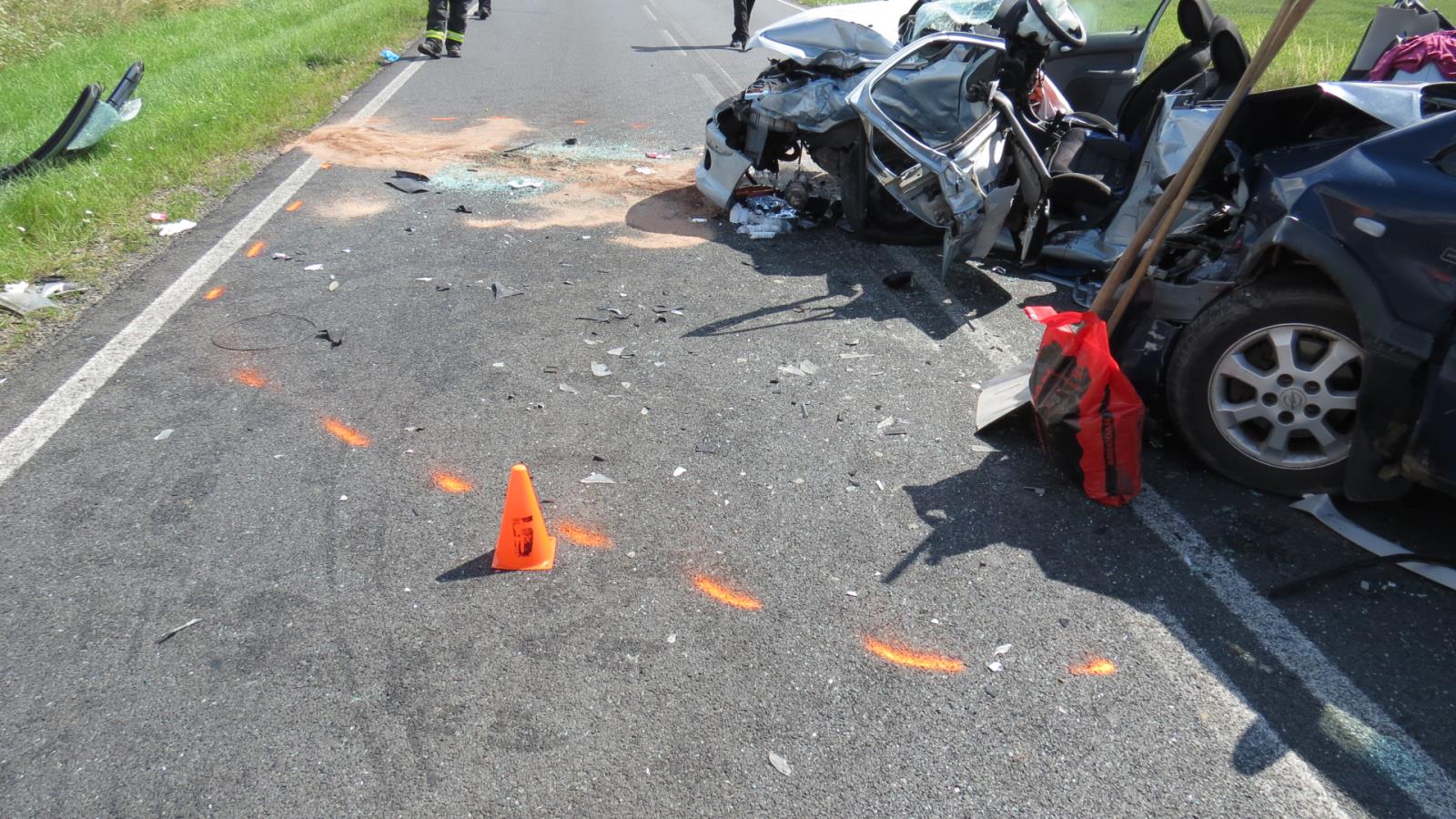 Dopravní nehoda na silnici Kačice - Smečno