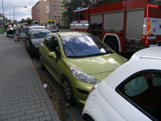 Dopravní nehoda ve Vodárenské ulici