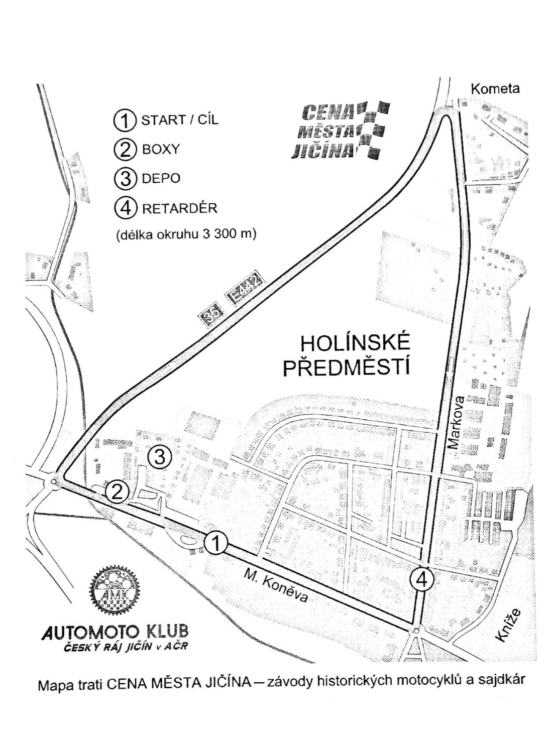 Mapa - Cena města Jičína