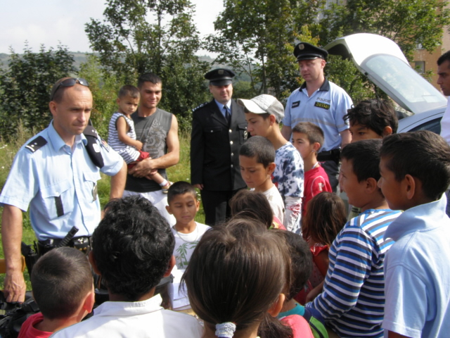 Mezi děti zavítal také vedoucí mostecké policie