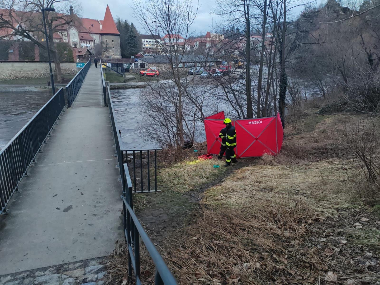 Nález ostatků ohořelého lidského těla