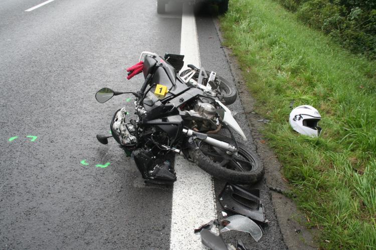 Nehoda motorkářka