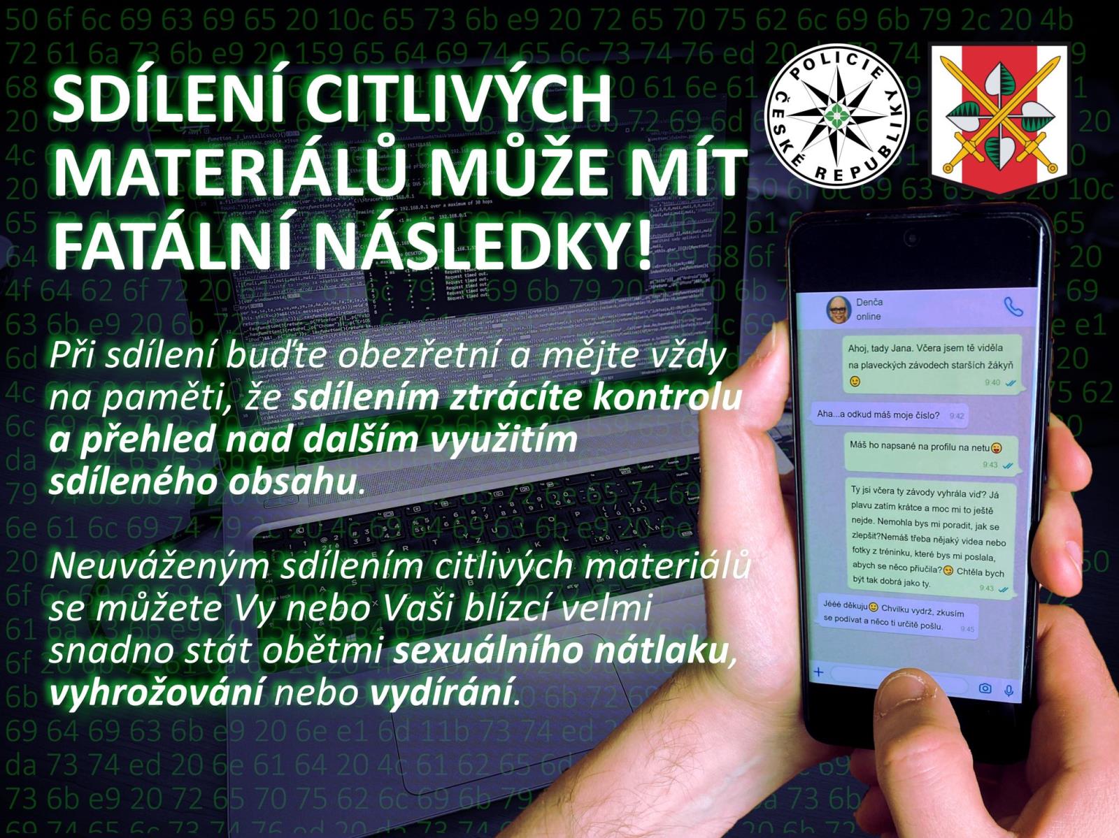 Nesdílejte citlivé materiály