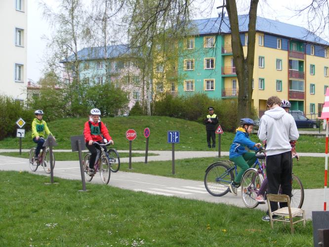 Okresní kolo Dopravní soutěže mladých cyklistů 2015 v Bystřici