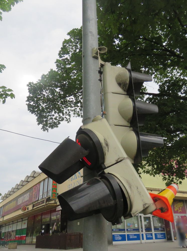 Poškozený semafor
