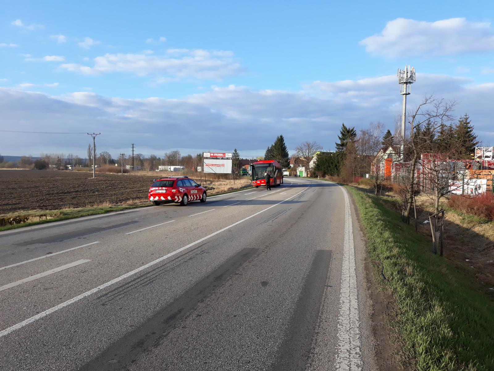 Požár autobusu