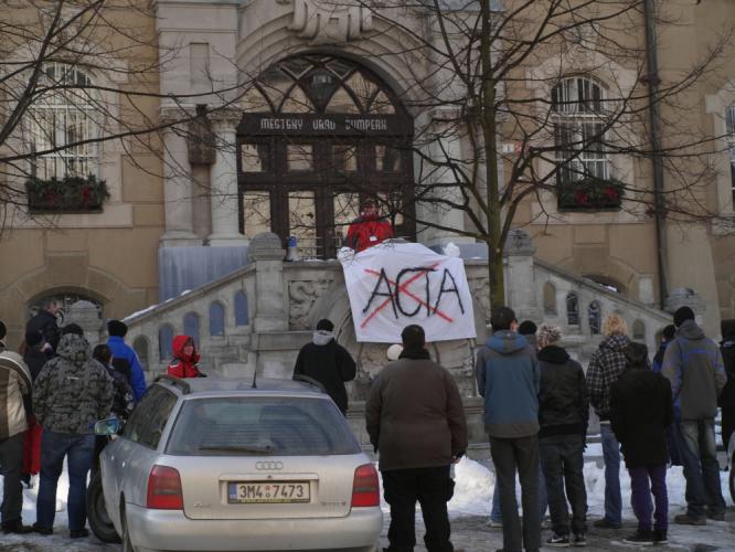 Protest proti dohodě ACTA