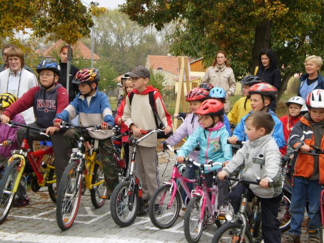 Start účastníků na dopravním hřišti