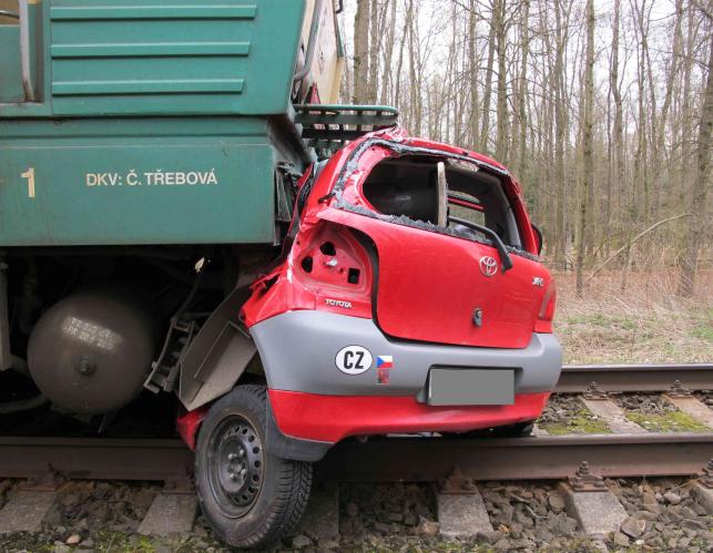 Tragická nehoda na železničním přejezdu 