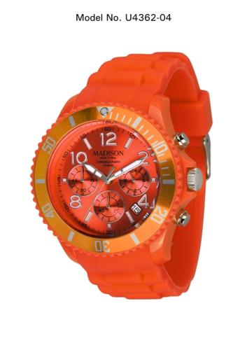 Typ odcizených hodinek - oranžová barva