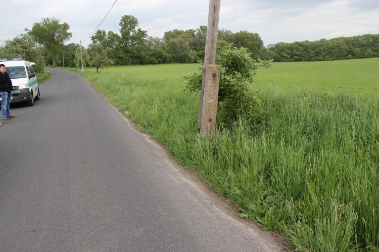 Žena byla sražena  přibližně 1 km za obcí Sedlec ve směru na Lkáň