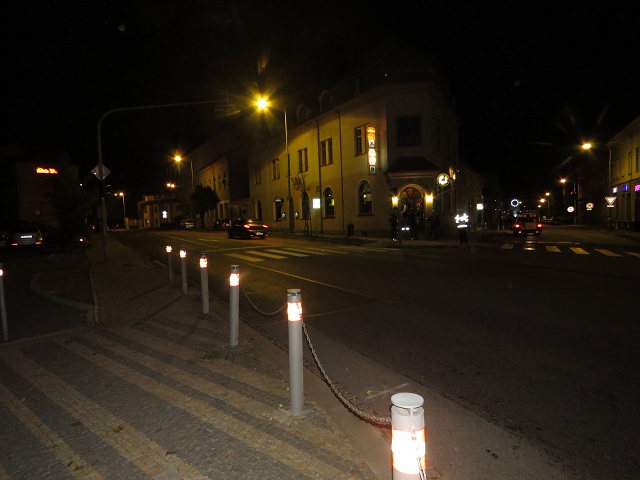 Znojmo, křižovatka ulic Sokolská a Havlíčkova