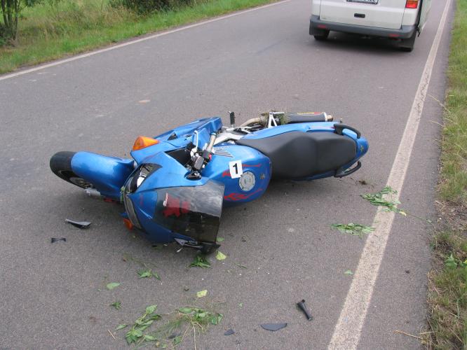 havárie motocyklisty