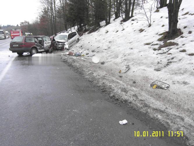 Čtyřkoly 2011 - první dopravní nehoda na Benešovsku, při které zemřel člověk
