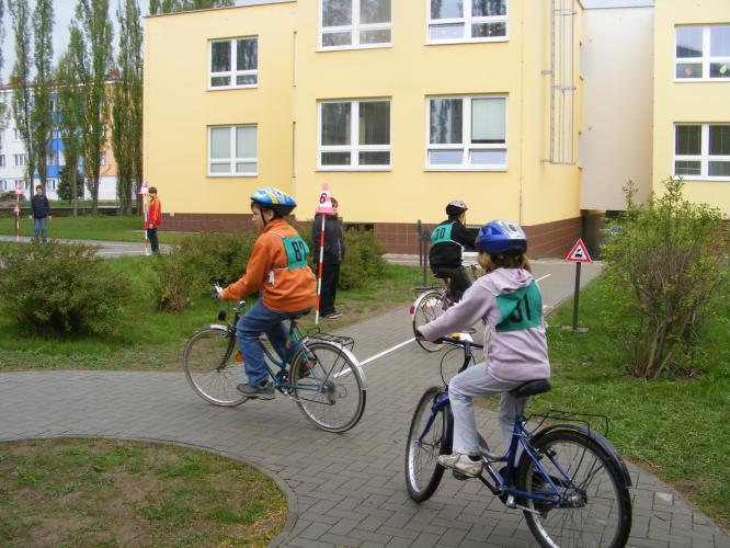 soutěž mladých cyklistů v Bystřici