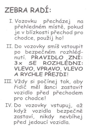 zebra se za tebe nerozhlédne - text